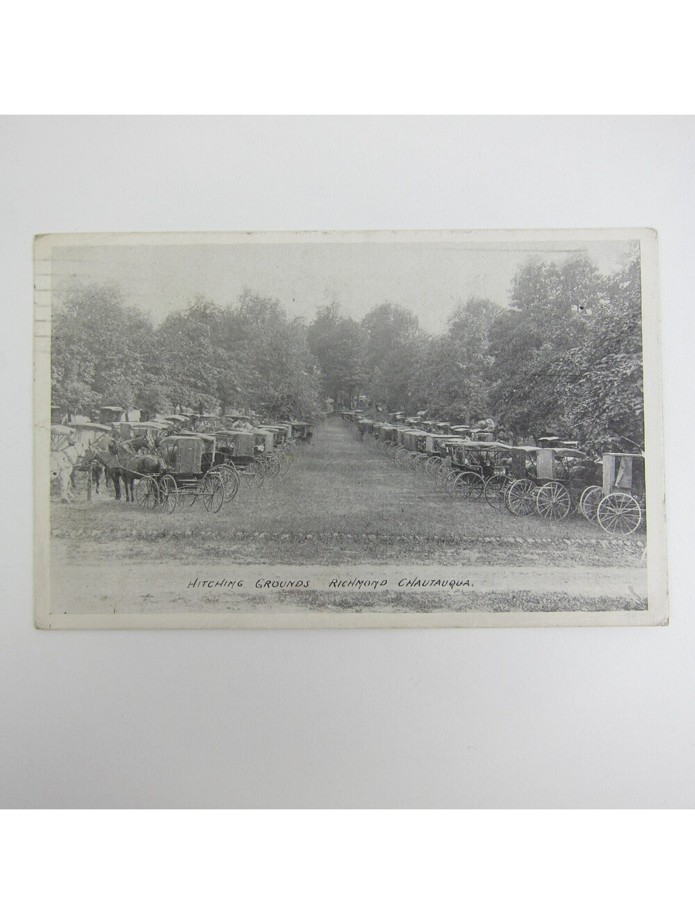 Postcard Richmond Indiana Hitching Grounds Chautauqua Camping Antique 1912 RARE